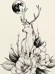 Коралловый меланж временная татуировка, переводные тату, переводилка, размер: 210х114