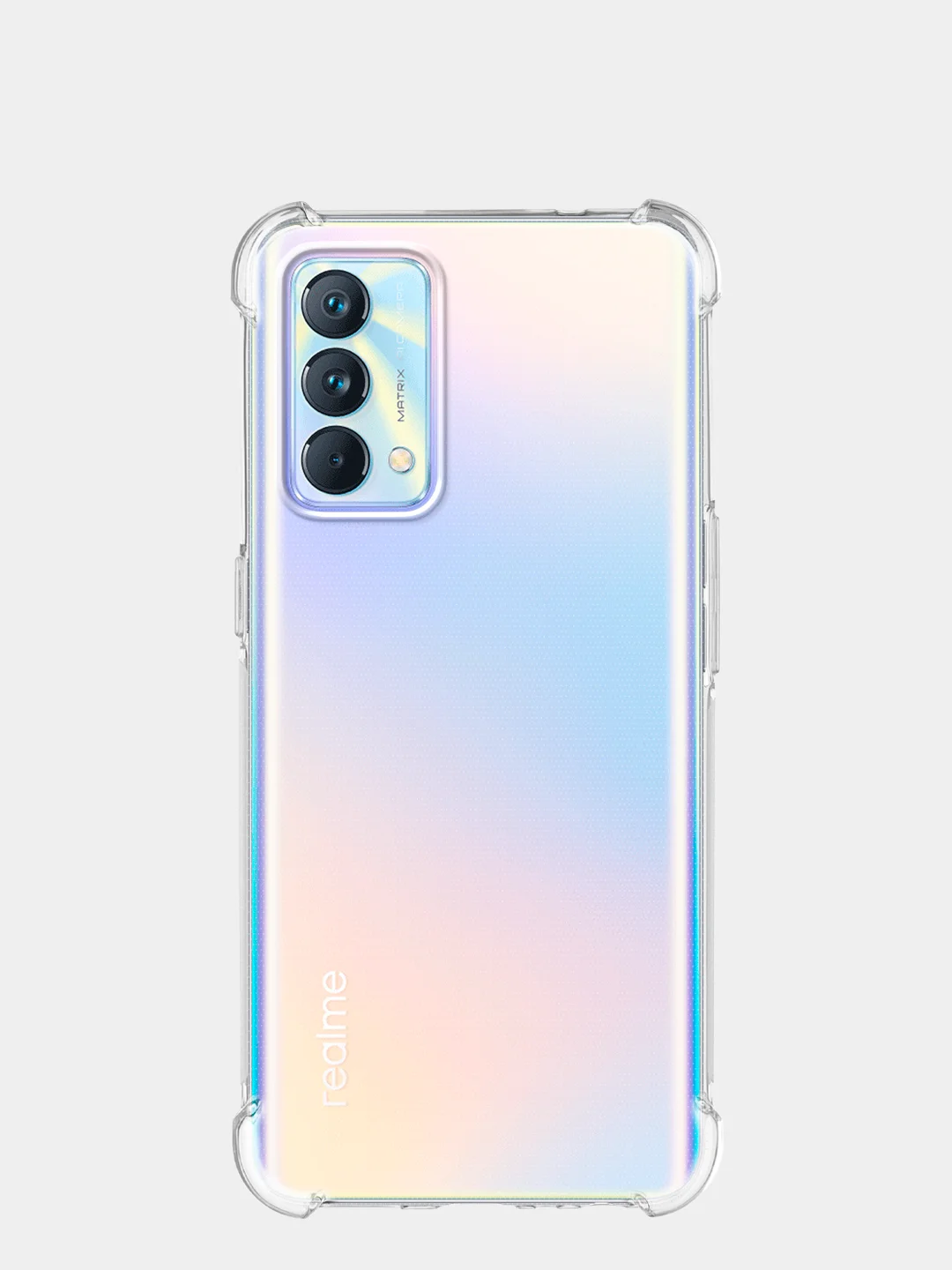 Прозрачный противоударный чехол для Realme GT Master Edition силиконовый BROSCORP прозрачный с углами