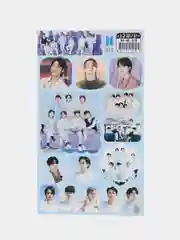 Пурпурный наклейки Стикерпак K-POP Stray Kids(Стрей Кидс),Blackpink(Блэкпинк),BTS (БТС) 12 листов