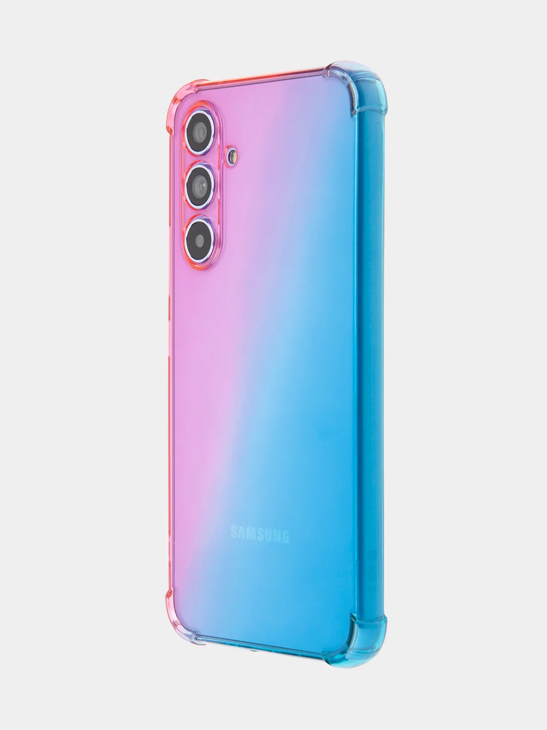 Розовый чехол для Samsung Galaxy A54 противоударный силиконовый ROSCO, прозрачный, усиленные углы