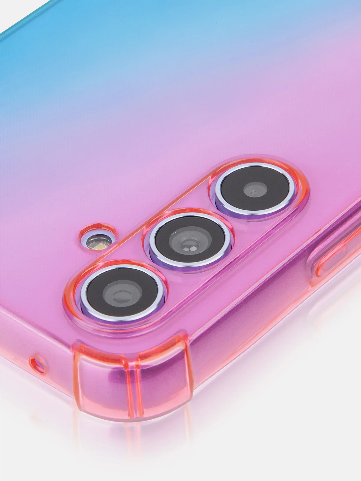 Розовый чехол для Samsung Galaxy A54 противоударный силиконовый ROSCO, прозрачный, усиленные углы