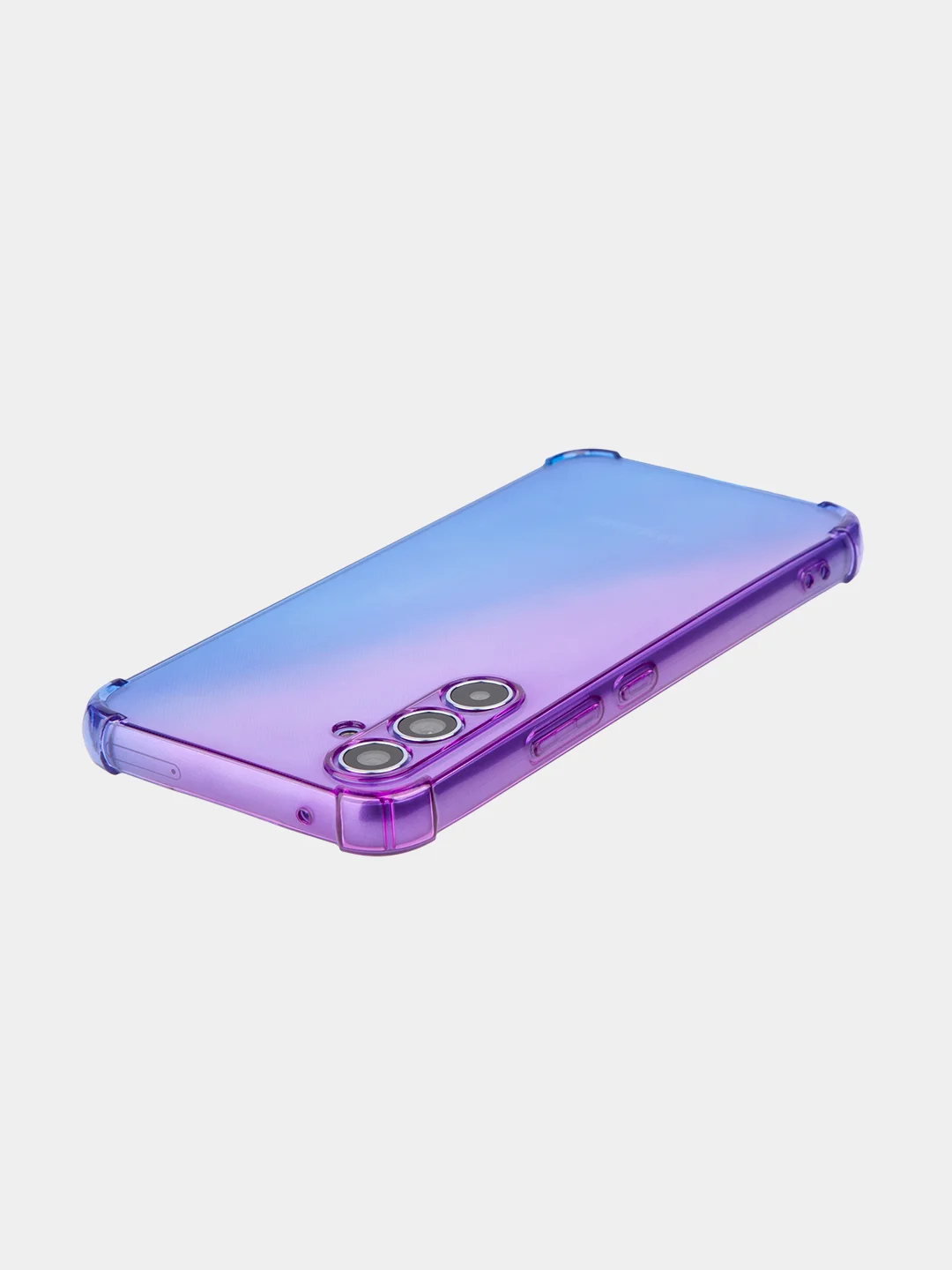 Фиолетовый чехол для Samsung Galaxy A54 противоударный силиконовый ROSCO, прозрачный, усиленные углы