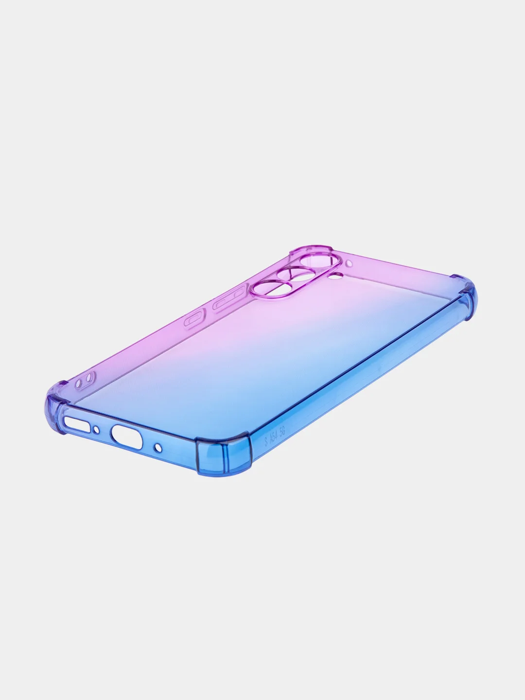 Фиолетовый чехол для Samsung Galaxy A54 противоударный силиконовый ROSCO, прозрачный, усиленные углы
