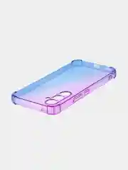 Фиолетовый чехол для Samsung Galaxy A54 противоударный силиконовый ROSCO, прозрачный, усиленные углы