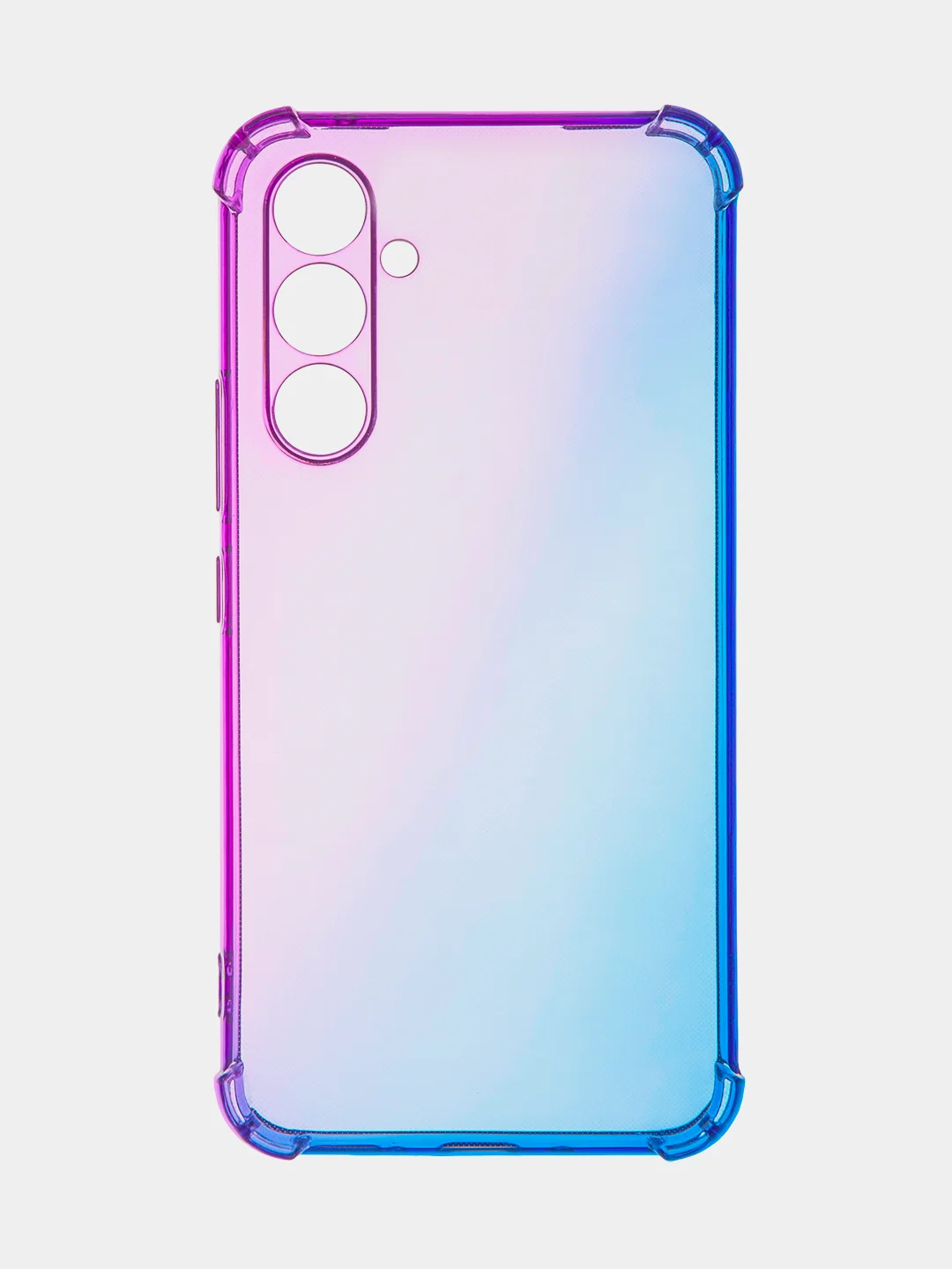 Фиолетовый чехол для Samsung Galaxy A54 противоударный силиконовый ROSCO, прозрачный, усиленные углы
