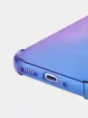 Фиолетовый чехол для Samsung Galaxy A54 противоударный силиконовый ROSCO, прозрачный, усиленные углы