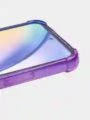 Фиолетовый чехол для Samsung Galaxy A54 противоударный силиконовый ROSCO, прозрачный, усиленные углы