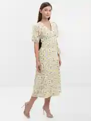 Желтый платье женское летнее муслиновое