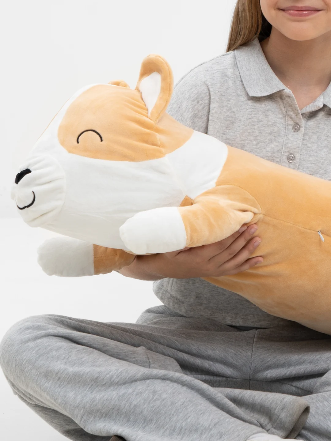 Корги мягкая игрушка, гусь обнимусь, кот батон Хаски, разные размеры
