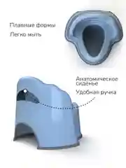 Бирюзовый горшок детский с крышкой AMAROBABY Ergonomic