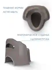 Серый горшок детский с крышкой AMAROBABY Ergonomic