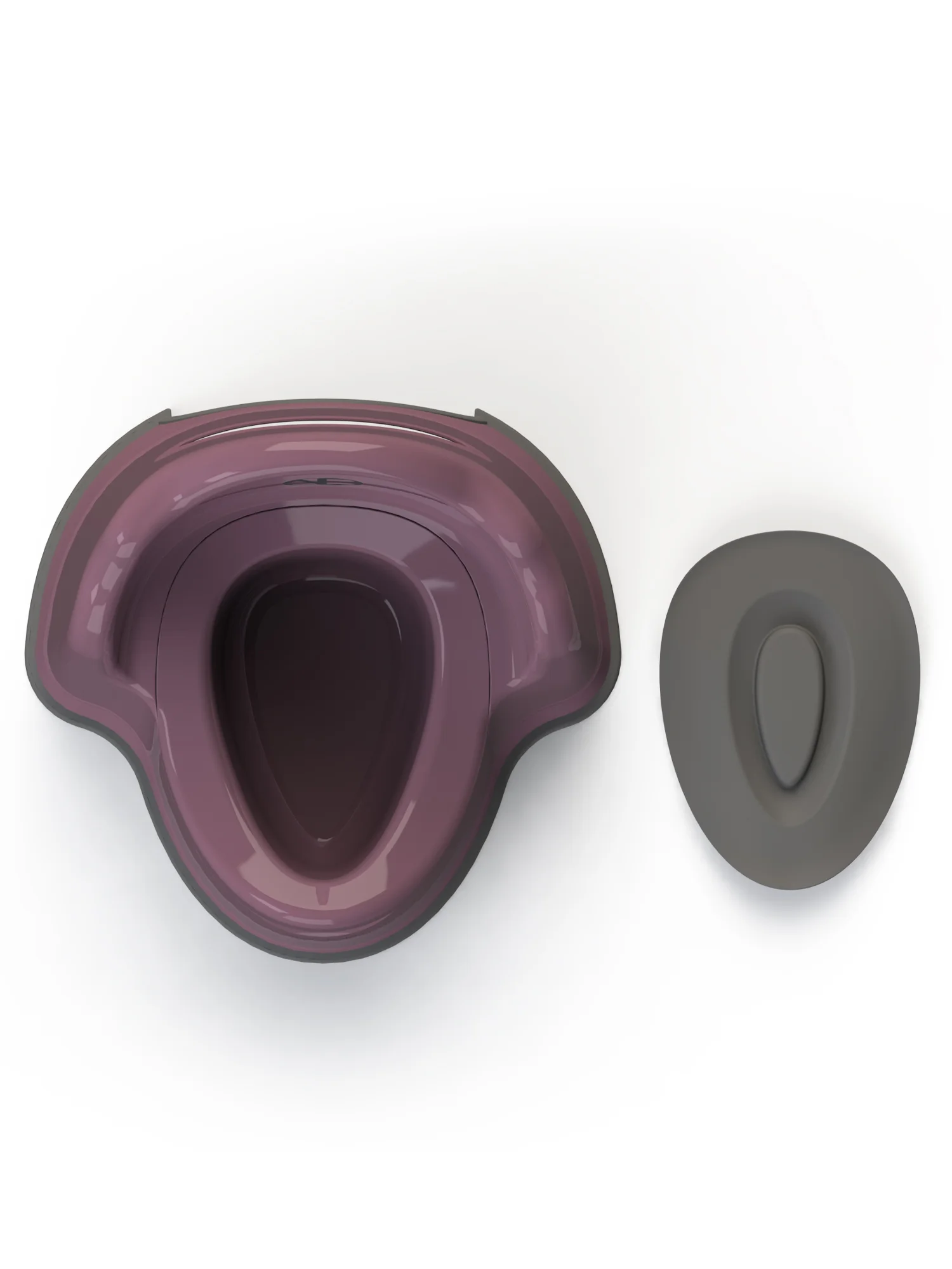 Фиолетовый горшок детский с крышкой AMAROBABY Ergonomic