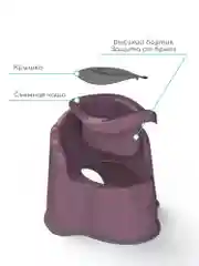 Фиолетовый горшок детский с крышкой AMAROBABY Ergonomic
