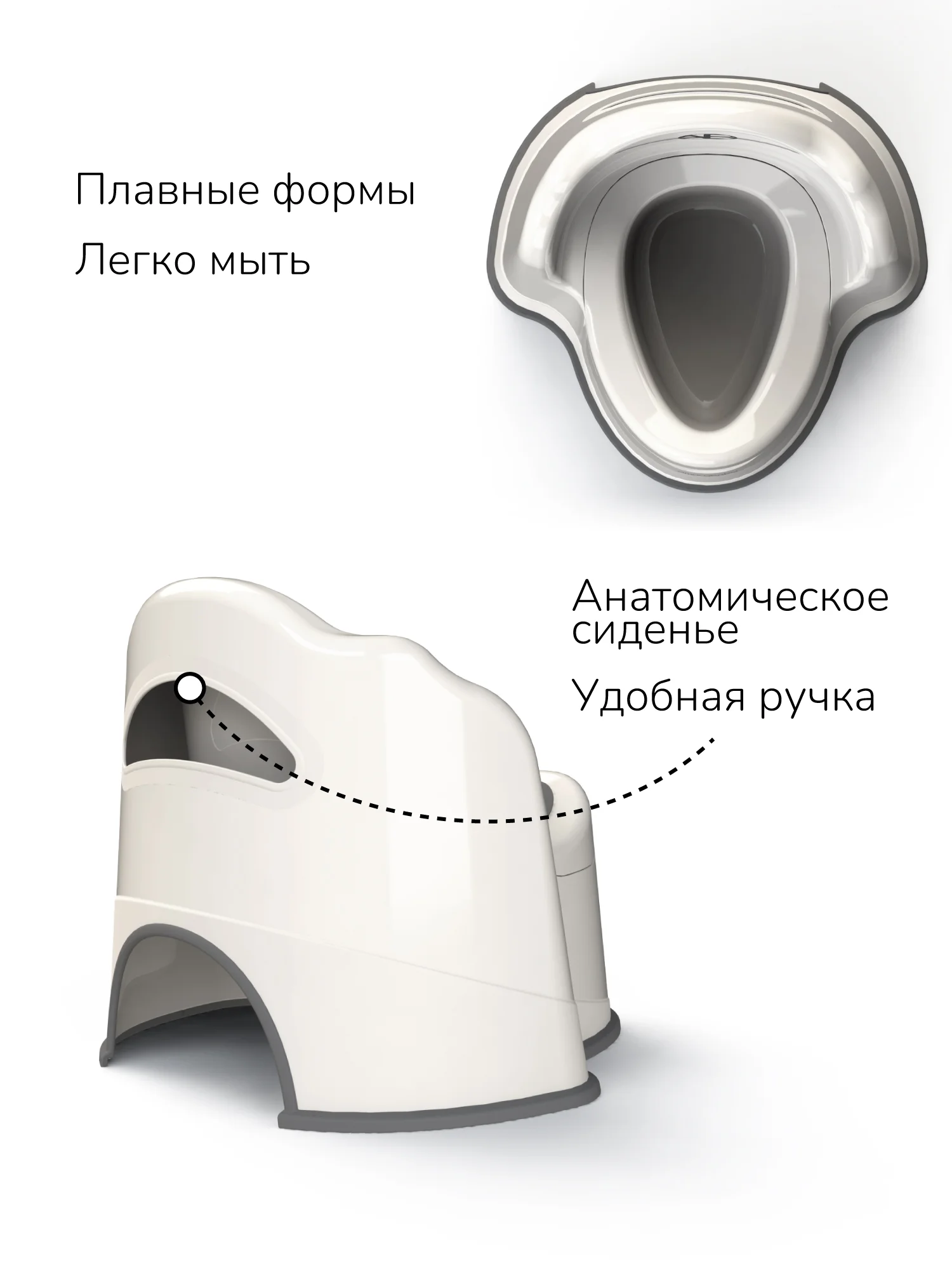 Желтый горшок детский с крышкой AMAROBABY Ergonomic
