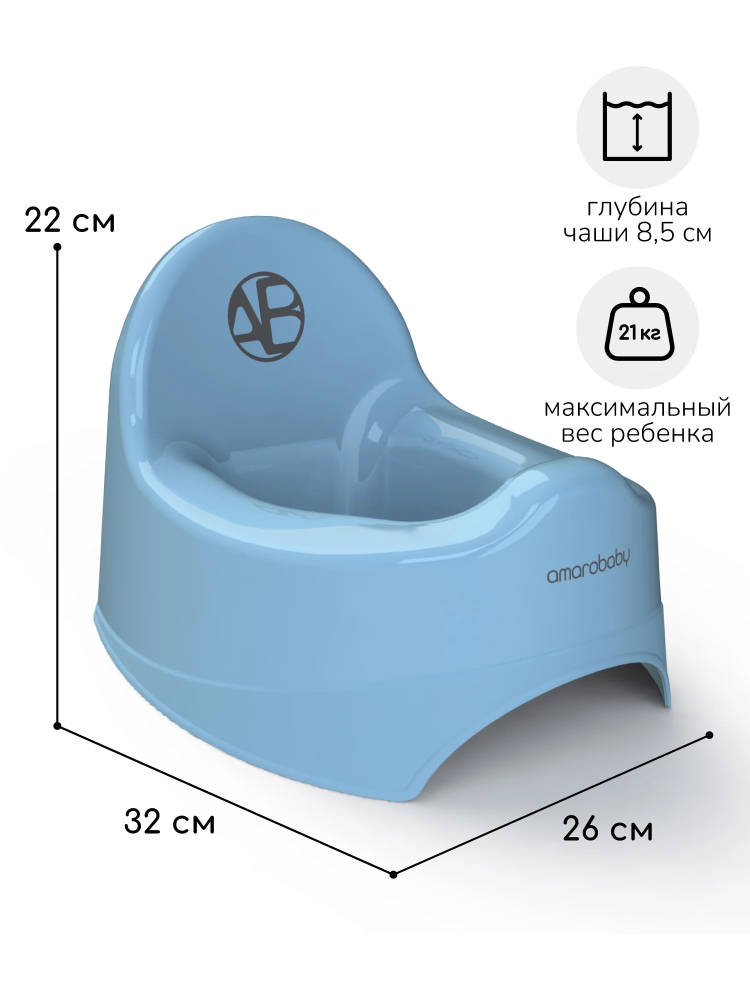 Бирюзовый горшок детский AMAROBABY Elect