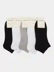 Разноцветный носки женские короткие , комплект из 5 пар