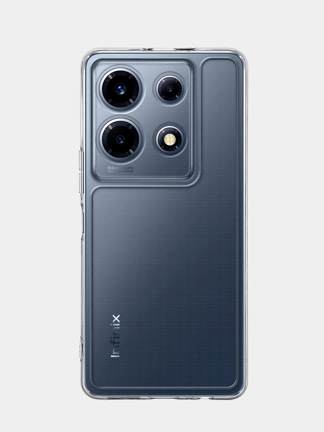 Прозрачный чехол для Infinix Note 30 VIP силиконовый BROSCORP прозрачный с бортиком- защитой камер