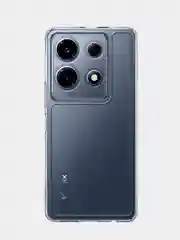 Прозрачный чехол для Infinix Note 30 VIP силиконовый BROSCORP прозрачный с бортиком- защитой камер