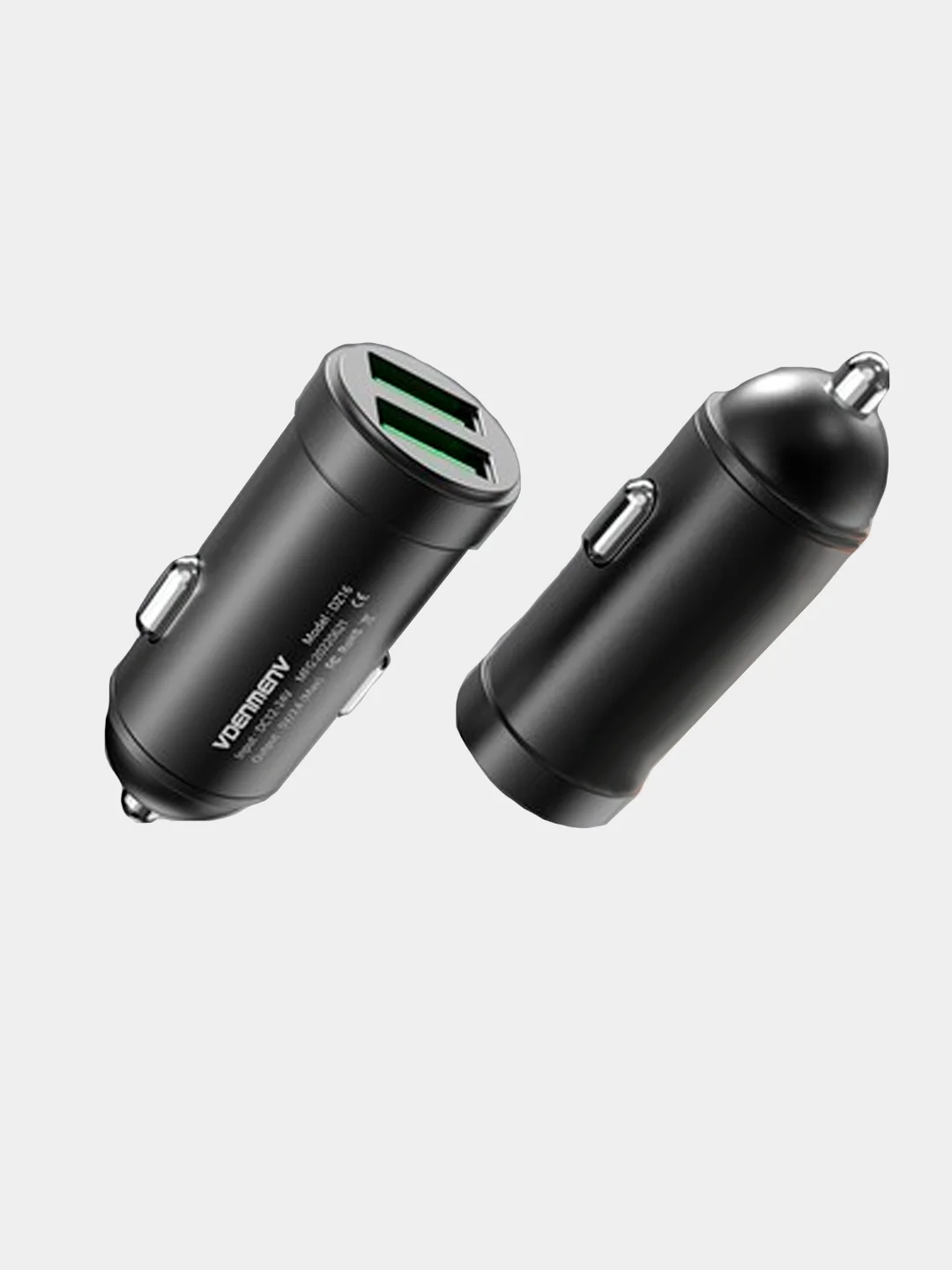 Красный автомобильное зарядное устройство 2 USB, 2,4А