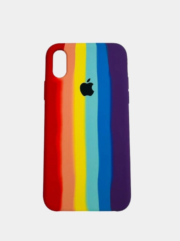 Чехол SILICONE COVER разноцветный для iPhone X / XS