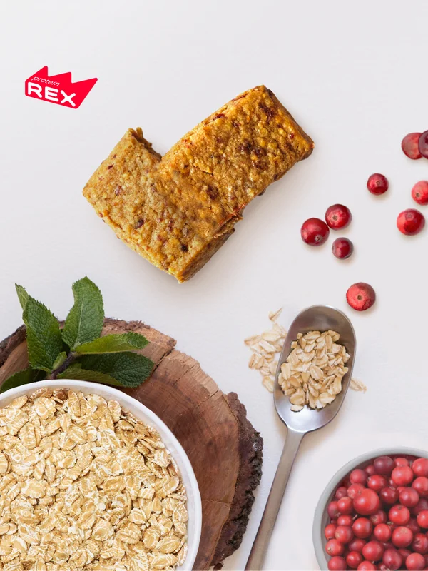 Овсяное протеиновое печенье ProteinRex Flapjack, без сахара, клюква, 60 г