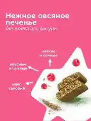 Печенье овсяное протеиновое ProteinRex FLAP JACK "Малина-спирулина", 60 г