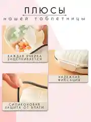 Угольный таблетница, контейнер для лекарств, органайзер для таблеток