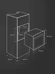 Черный электрический духовой шкаф B6EB19071 B6EM19071 B6EW19071, 9 режимов, 3D-конвекция, гриль