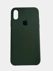 Чехол SILICONE COVER для iPhone X/XS, тёмно-зелёный