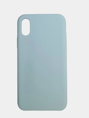Чехол SILICONE COVER для iPhone X XS, светло-голубой