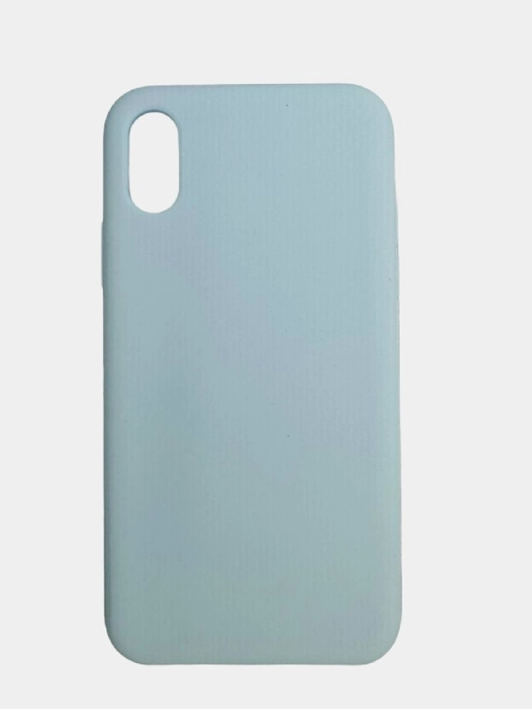 Чехол SILICONE COVER для iPhone X XS, светло-голубой