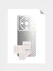 Серебряный защитная пленка для Xiaomi 12S Ultra под карбон, кожу,назад,на зад,заднюю часть,карбоновая