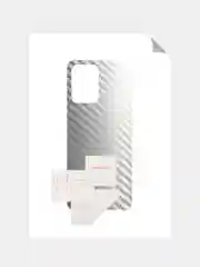 Серебряный защитная пленка для Xiaomi 11T Pro под карбон, кожу, назад, на зад,заднюю часть,карбоновая