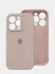 Бежевый меланж чехол iPhone, Айфон 11, 13, 14, 15, 16 Про Макс, Pro Max, силиконовый