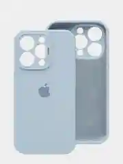Светло-синий чехол iPhone, Айфон 11, 13, 14, 15, 16 Про Макс, Pro Max, силиконовый