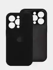 Черный чехол iPhone, Айфон 11, 13, 14, 15, 16 Про Макс, Pro Max, силиконовый