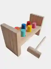 Деревянная развивающая игра "Стучалка".Цвета