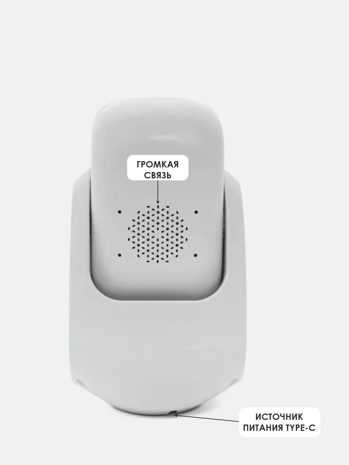 Белый видеоняня с обзором 360 wifi/ управление с телефона для новорожденных/ Видеонаблюдение