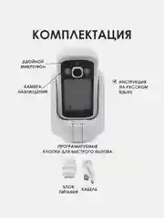 Белый видеоняня с обзором 360 wifi/ управление с телефона для новорожденных/ Видеонаблюдение