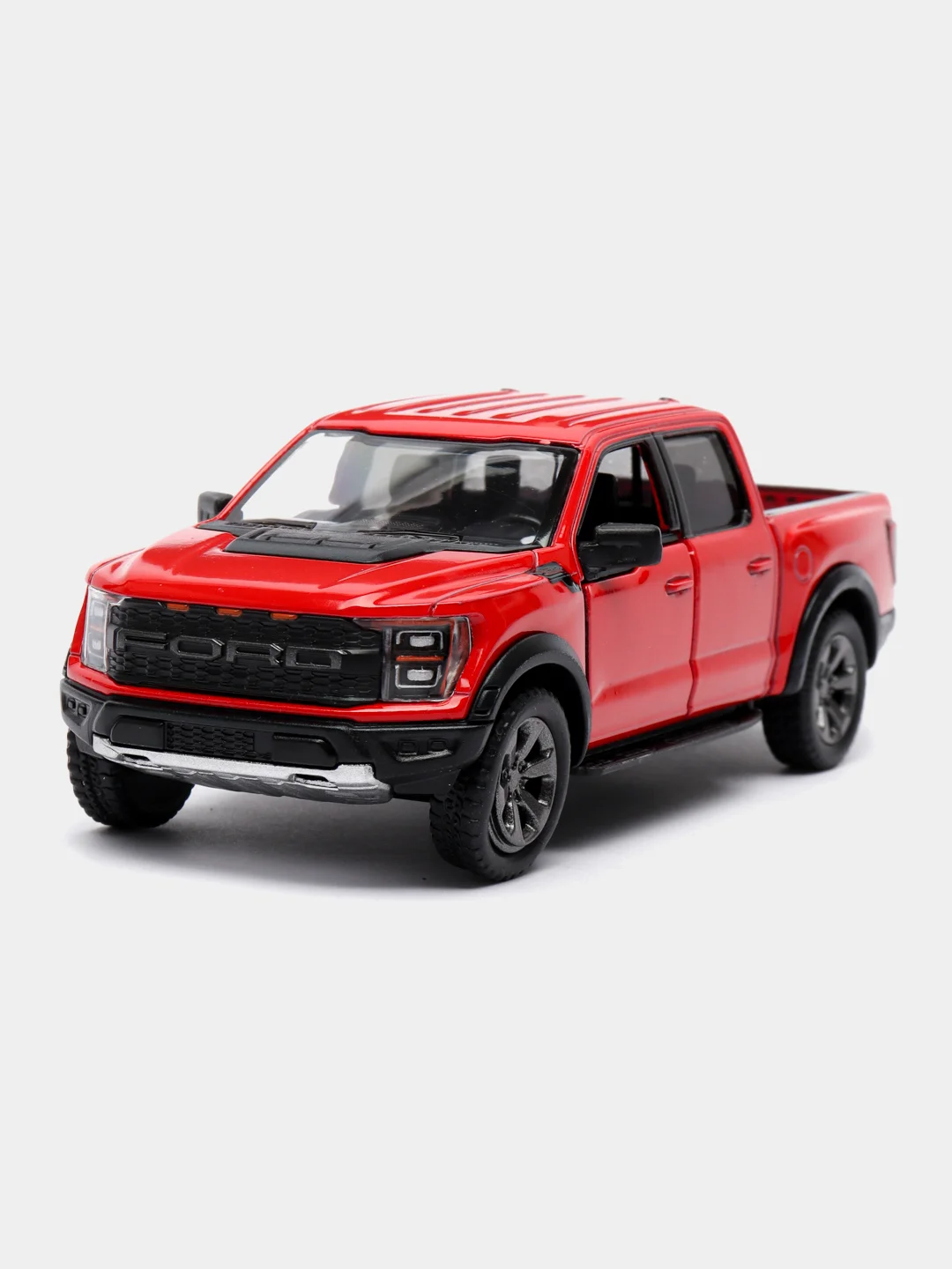 Красный машинка металлическая Kinsmart 1:46 2022 Ford F-150 Raptor Livery Edition KT5436D