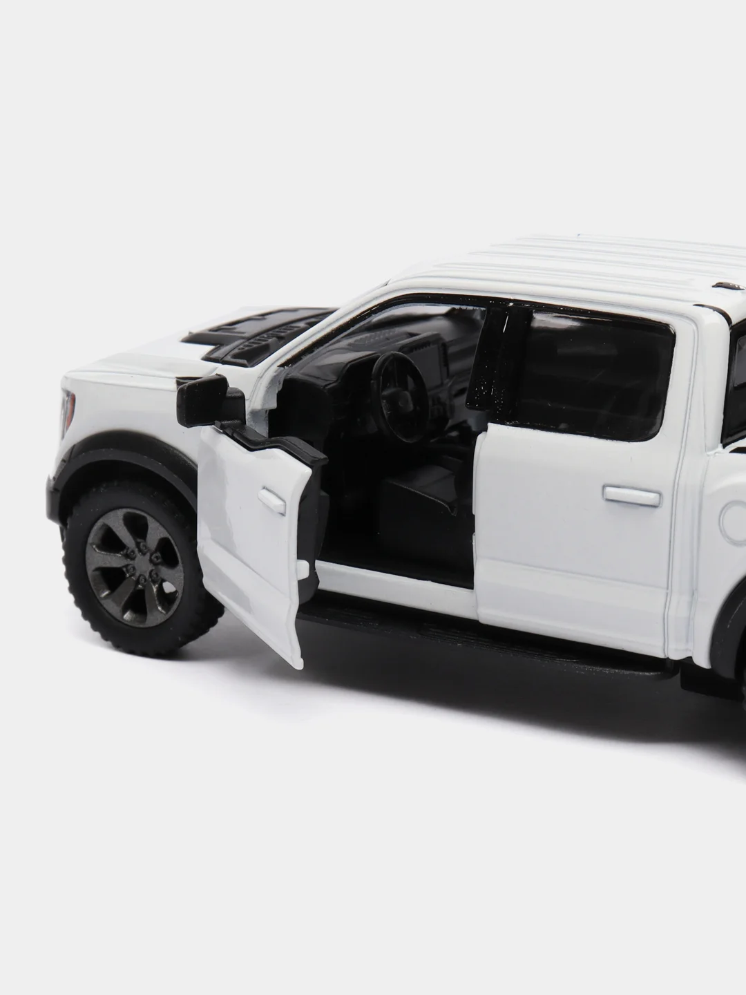 Белый машинка металлическая Kinsmart 1:46 2022 Ford F-150 Raptor Livery Edition KT5436D