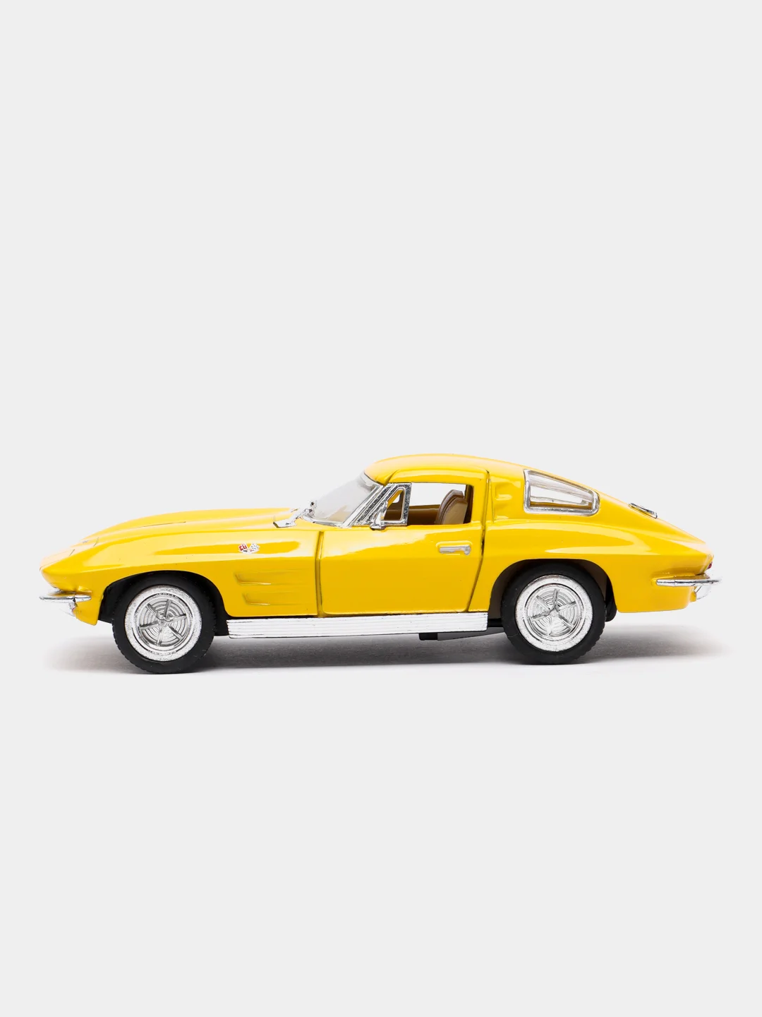 Желтый машина металлическая Kinsmart 1963 CORVETTE STING RAY KT5358D