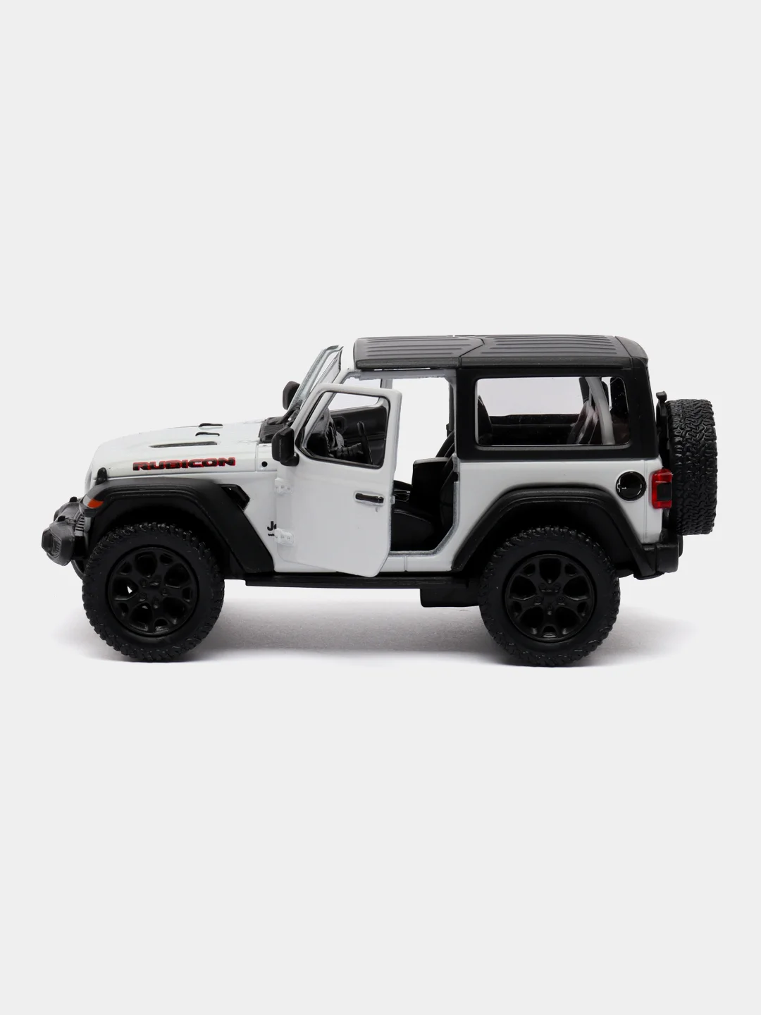 Белый 2018 Jeep Wrangler Rubicon 4x4 with Top 1:34 KT5412DK
