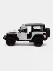 Белый 2018 Jeep Wrangler Rubicon 4x4 with Top 1:34 KT5412DK
