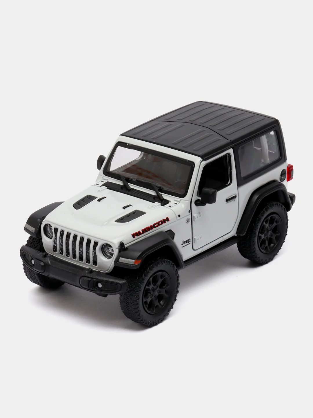 Белый 2018 Jeep Wrangler Rubicon 4x4 with Top 1:34 KT5412DK