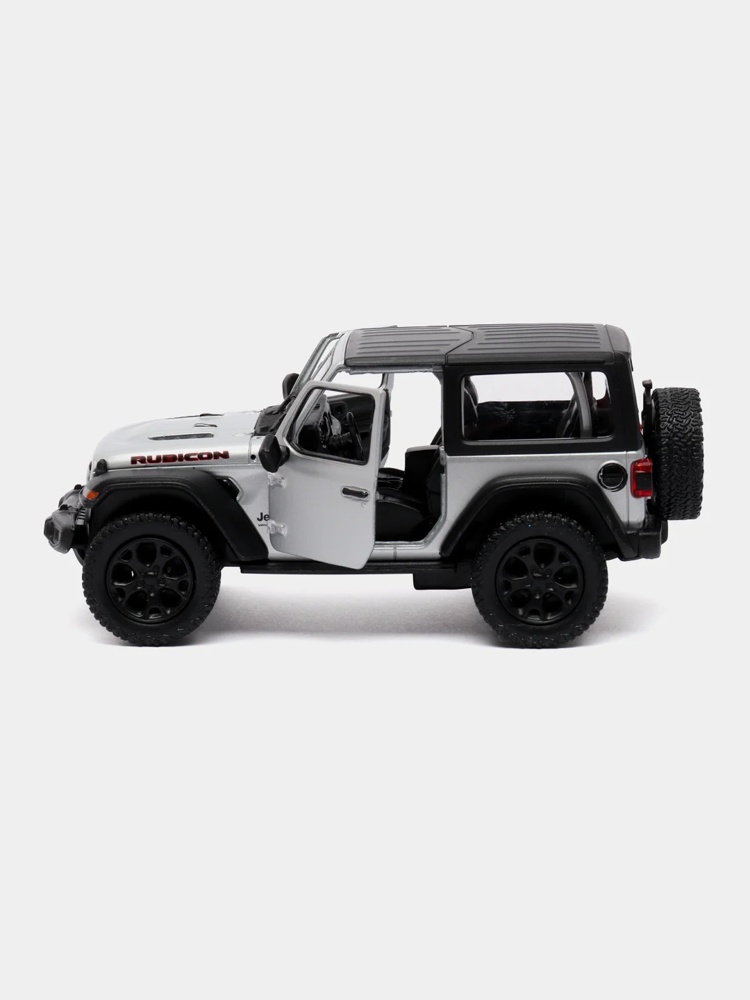 Серебряный 2018 Jeep Wrangler Rubicon 4x4 with Top 1:34 KT5412DK