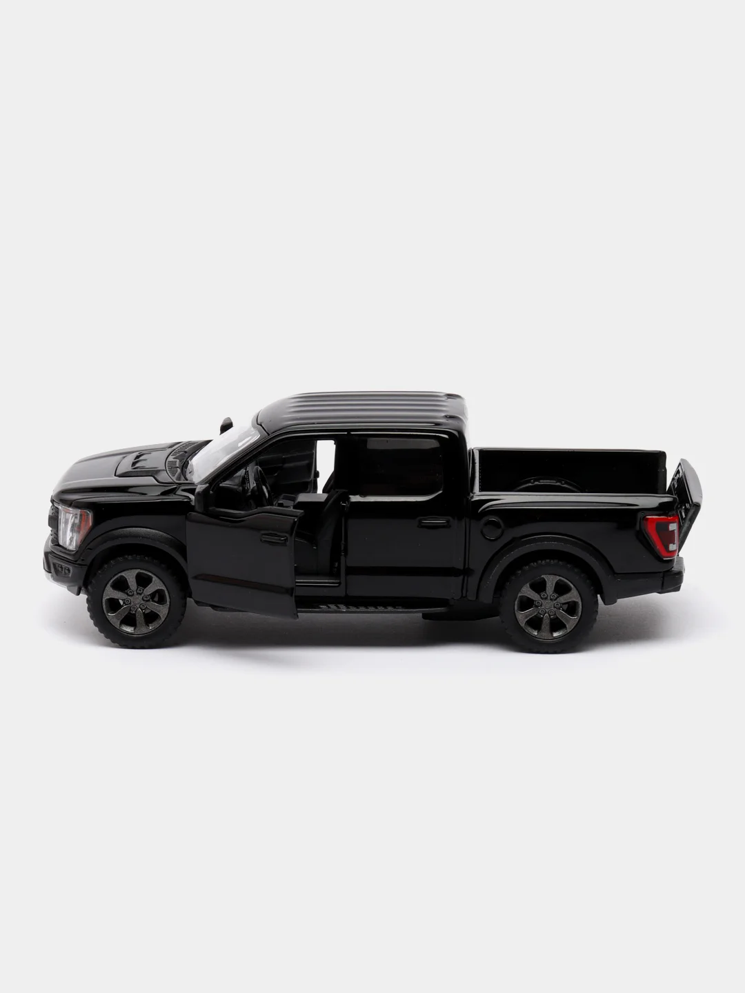 Черный машинка металлическая Kinsmart 1:46 2022 Ford F-150 Raptor Livery Edition KT5436D