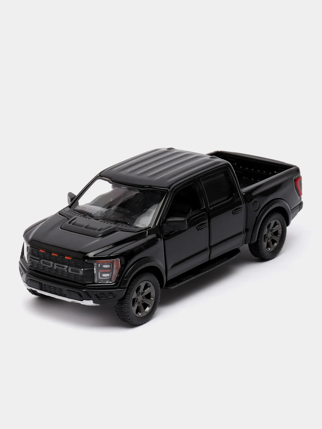 Черный машинка металлическая Kinsmart 1:46 2022 Ford F-150 Raptor Livery Edition KT5436D