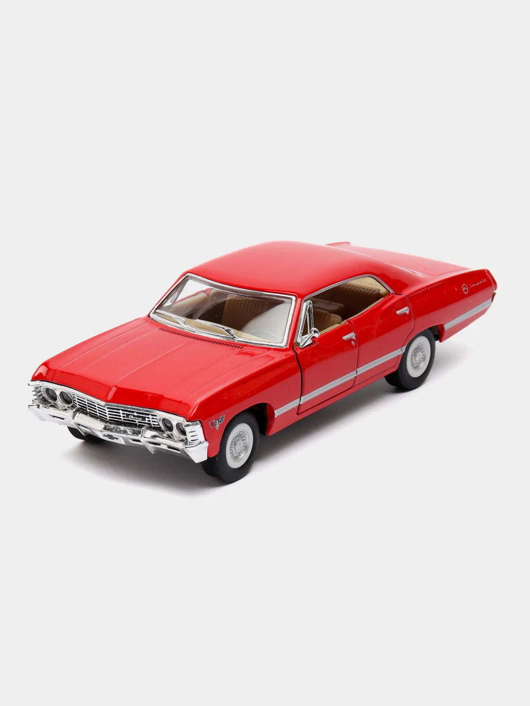 Красный машина металлическая Kinsmart Chevrolet Impala 1967. 1:43 KT5418D