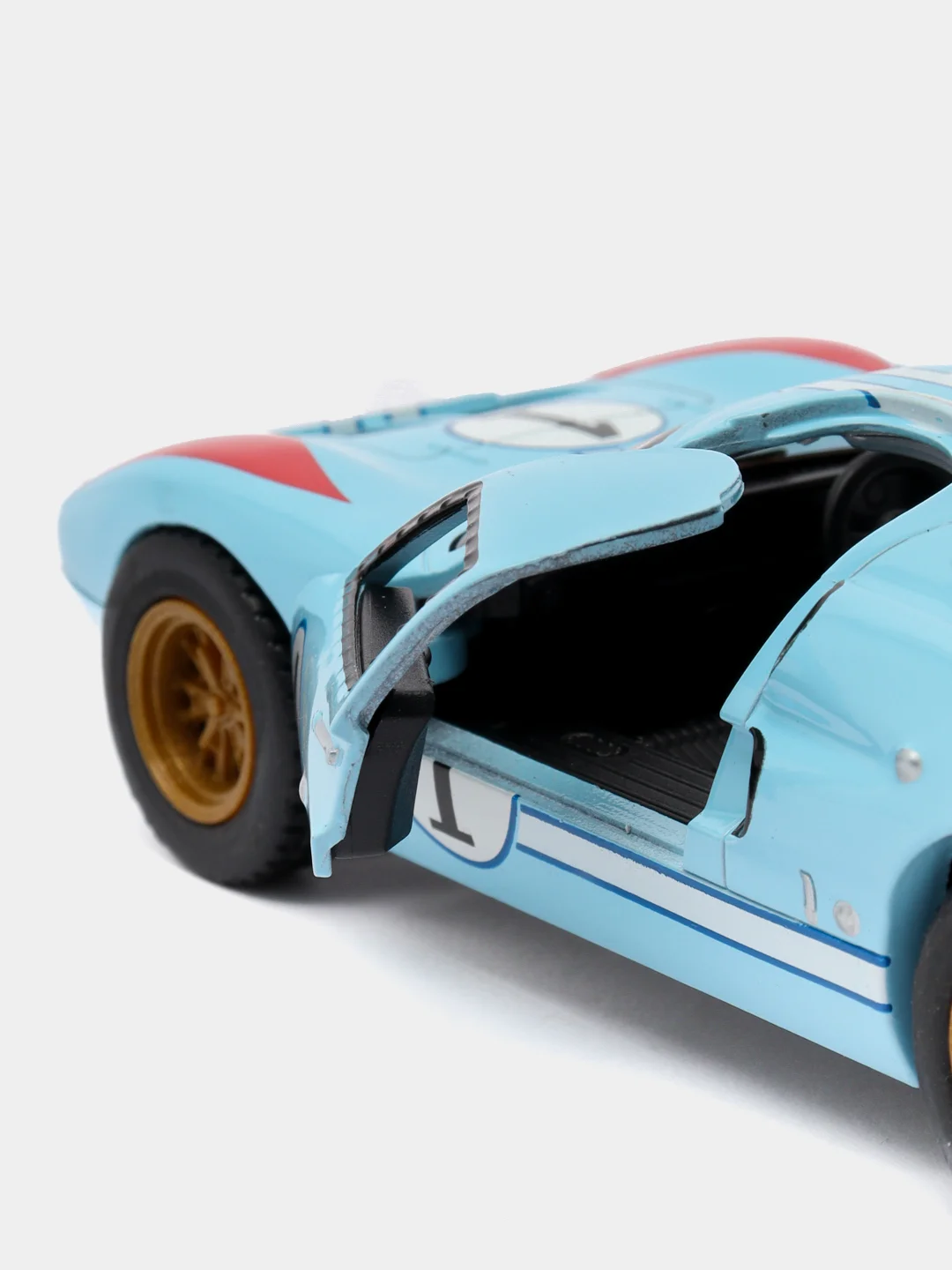 Голубой металлическая машинка 1:32 1966 Ford GT40 MKII KT5427D KT5427DF